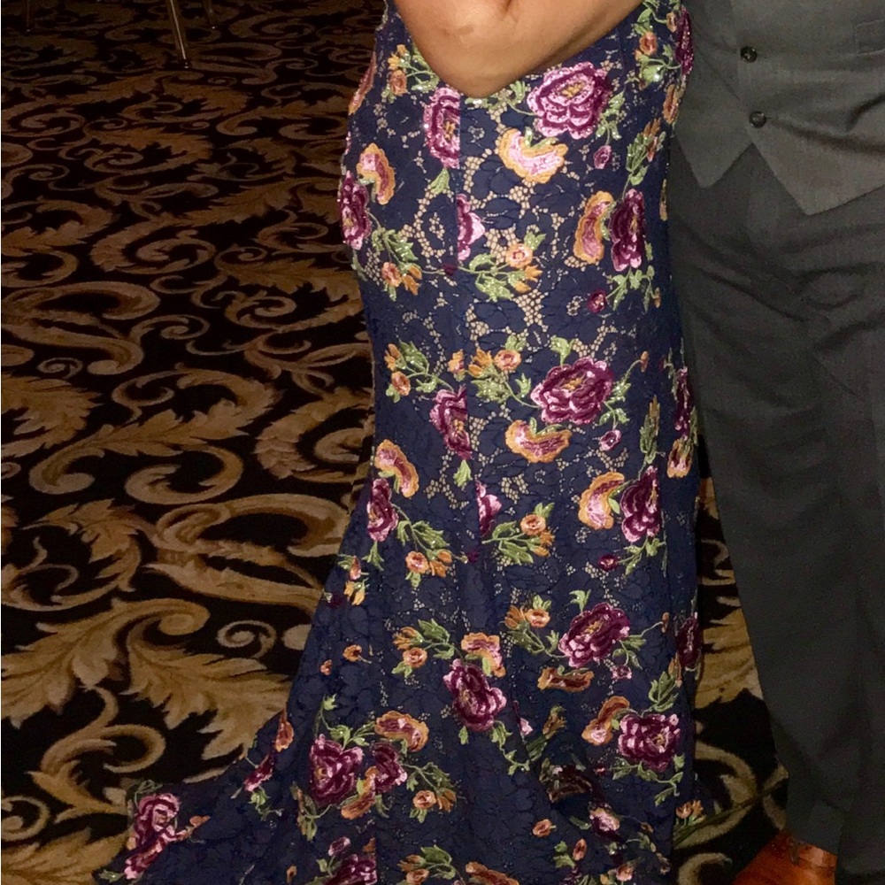 Jovani Pink and Blue Sleeveless Maxi Gown